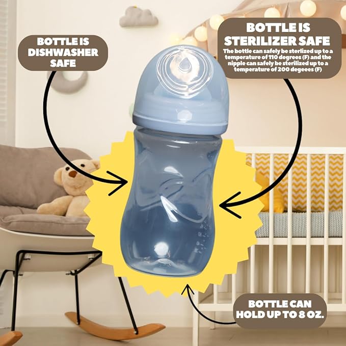 American Beer Themed Coozies for Baby Bottles - Funny Gift for New Parents & Baby Showers - (2 Premium Designed Neoprene Coozies + BPA/Lead/Phthalate Free Bottle Included) (Design 6)