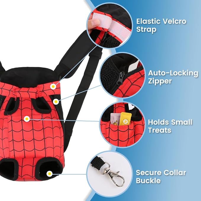 Dog Backpack Carrier, Front Pocket - Image 4