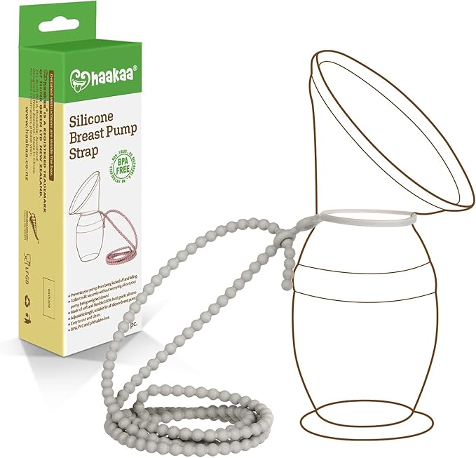 haakaa Silicone Strap for haakaa Gen.1/2/3 Manual Breast Pump Silicone Breast Pump Strap | Color: SUVA Grey