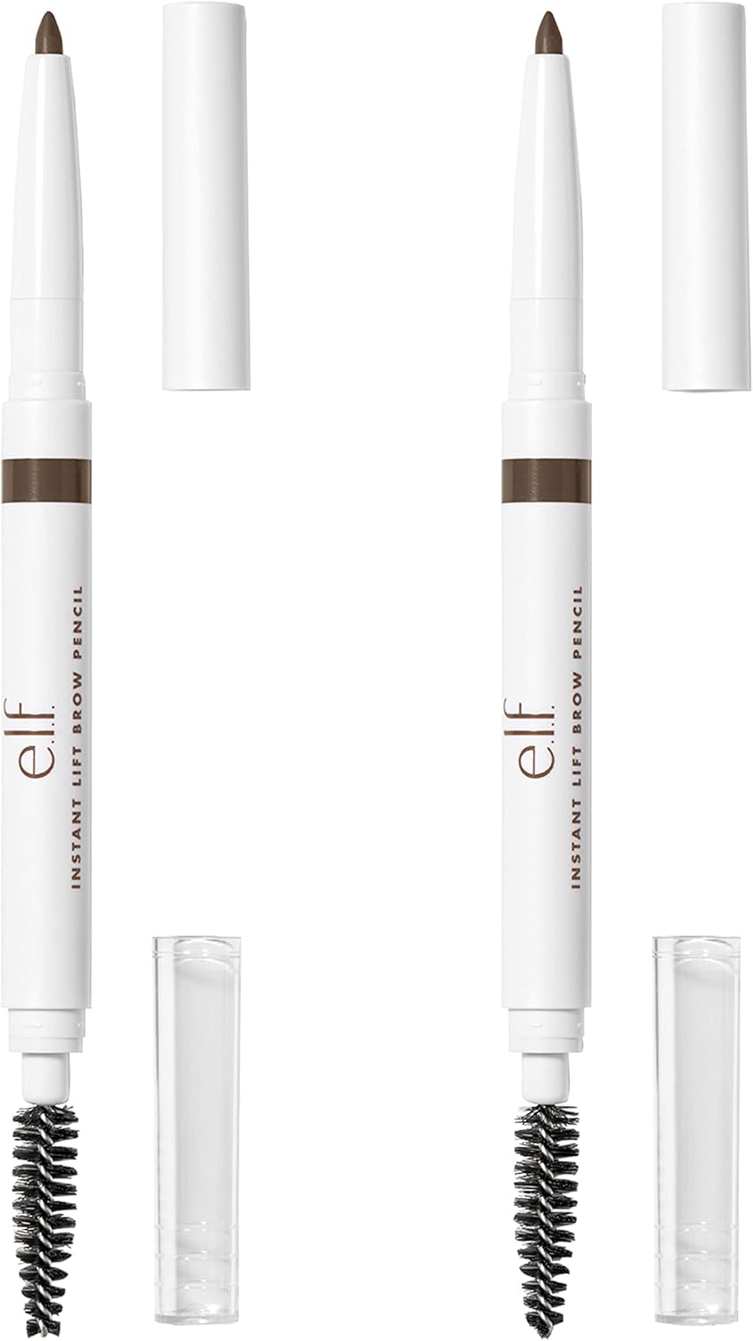e.l.f. Instant Lift Brow Pencil, Dual-Ended Precision Brow Pencils For Shaping & Defining Eyebrows, Vegan & Cruelty-Free, Neutral Brown, 2-Pack
