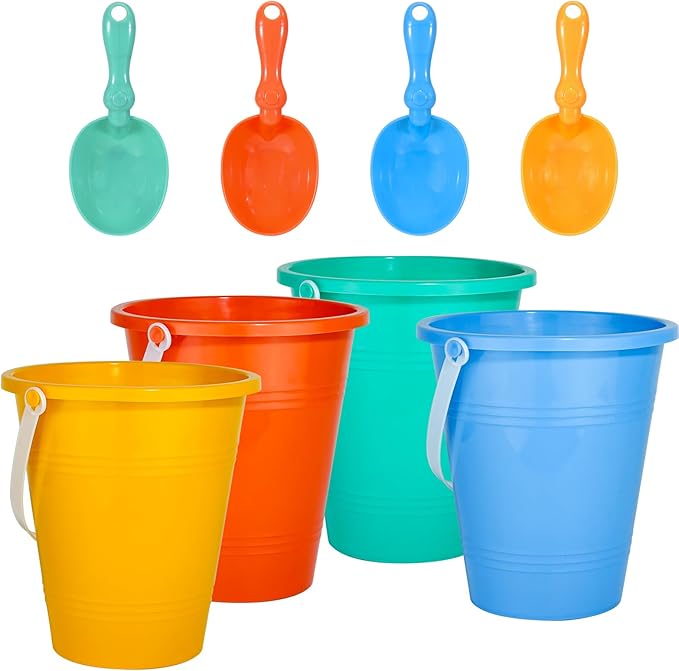 Holady Beach Toys Sand Toys Beach Shovels Beach Pail Set for Kids Summer Beach Essentials Outdoor Sand Play Fun Activities Beach Pails & Shovels