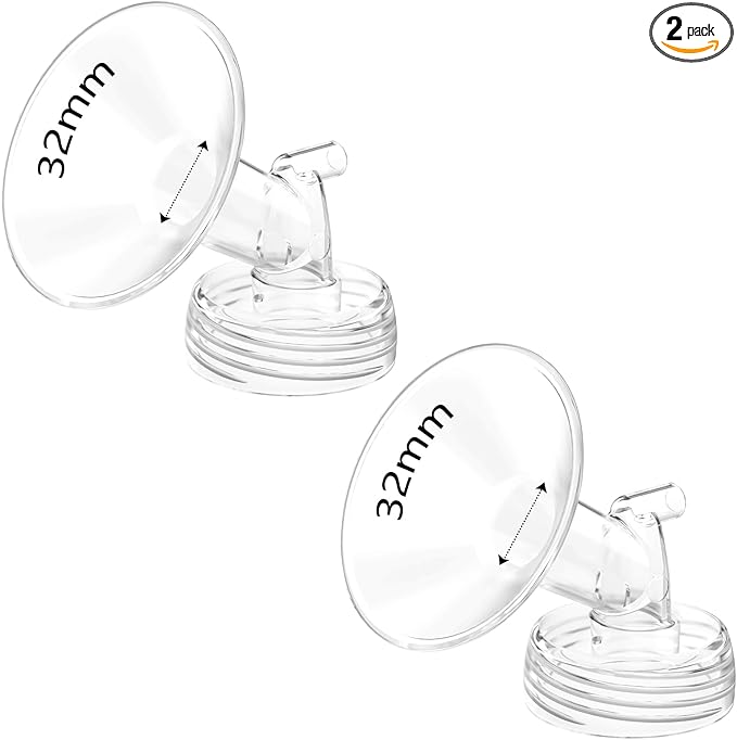 2pcs 32mm Flanges Compatible with Spectra S2 S1 9 Plus Ameda MYA Motif Luna Cimilre Breastpumps, Replacement to Spectra Pump Parts Spectra Flange, for Spectra Pump Parts and Spectra Shield