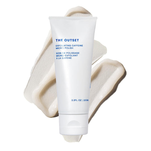 The Outset Exfoliating Caffeine Micro Polish - Gentle Fragrance Free Physical Face Scrub for Everyday - Awakening, Smoothing - Clean, Vegan, Gluten Free - All Skin Types, Sensitive Skin - 3.3 fl oz