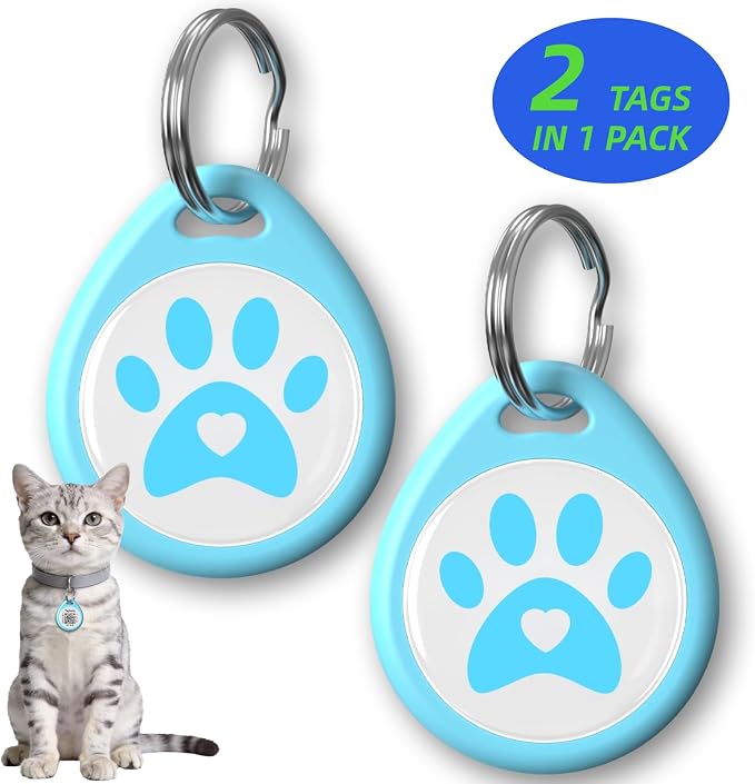 Peace of Mind for Cat Owners: 2-Pack QR ID Tags. The Microchip Backup That by Taghelp