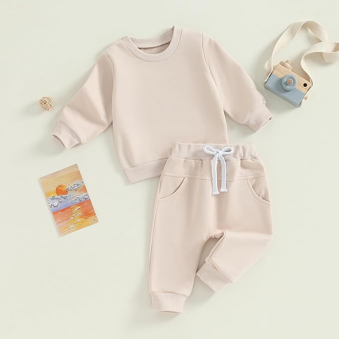 Tiaham Baby Boy Clothes Girl Outfits Fashion Sweatshirt Sweat Pant Kids Toddler Tops Pant Sets