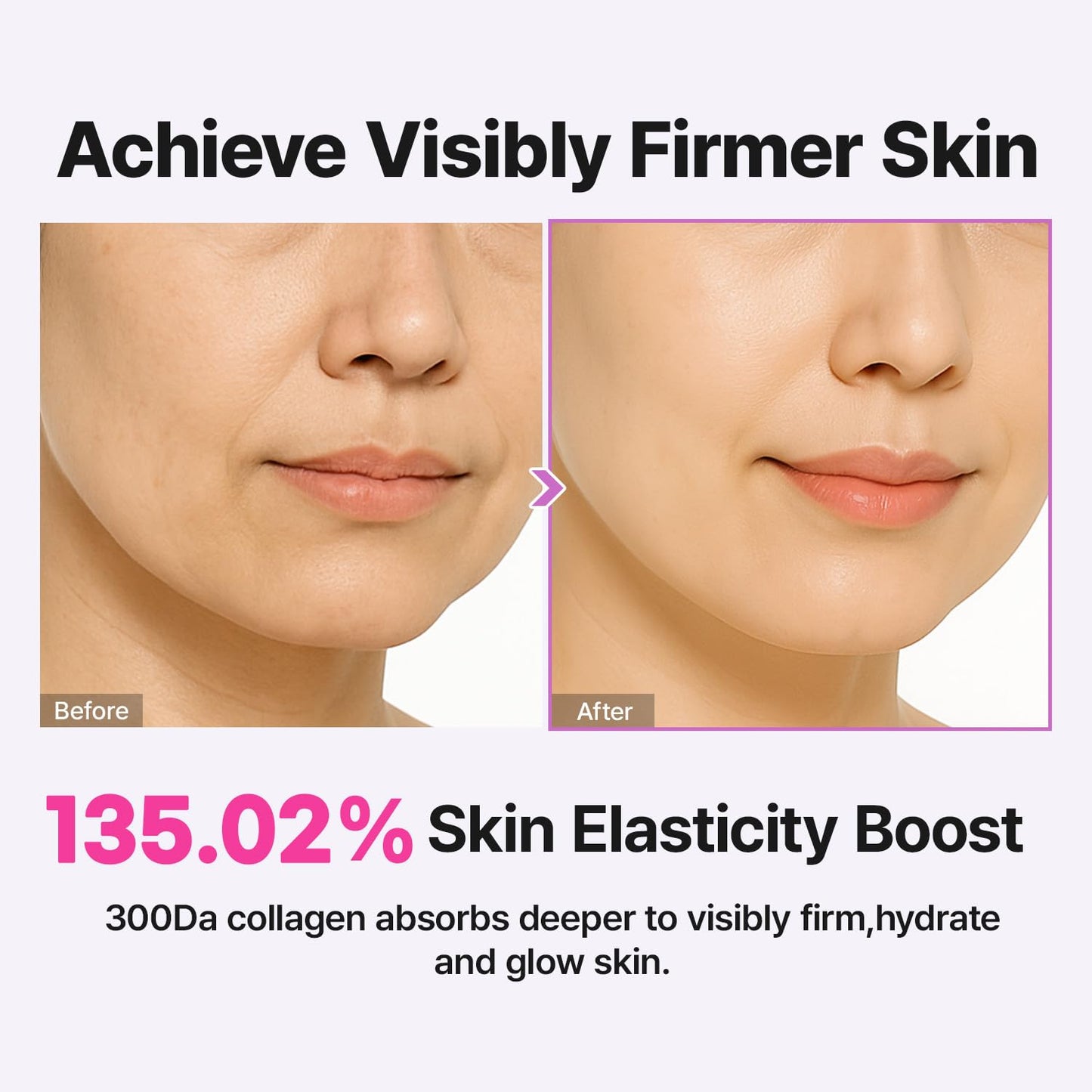 Collagen Overnight Wrapping Peel Off Facial Cream Mask with Jelly Brush, For Elasticity, Hydrating, Hydrolyzed Collagen & Peptide, Glass Skin, Korean Skincare, 2.73 Fl Oz