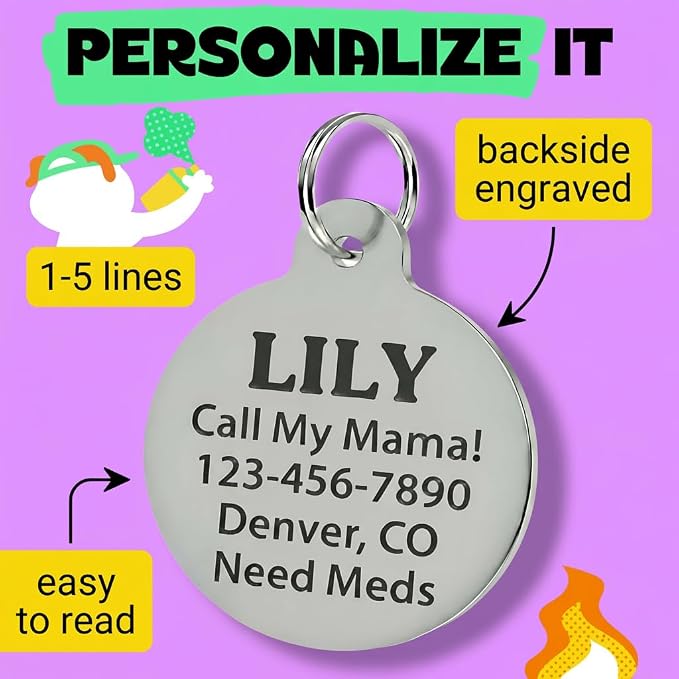 Bad Tags Personalized Dog and Cat ID Tags in 25+ Designs and 2 Sizes - Image 5