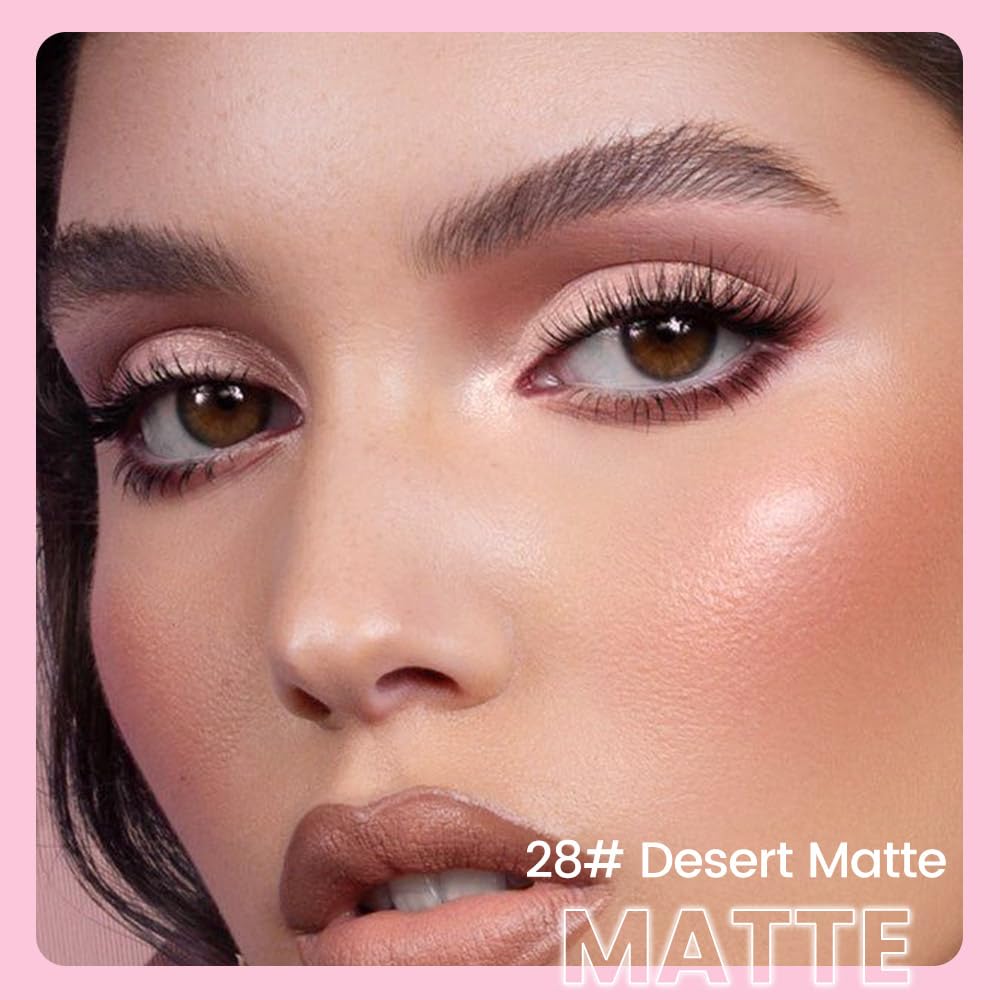 Kaely 2in1 Cream Eye Shadow Brightener Sticks for Eyes, Pencil Eyeshadow Applicator Stick Waterproof Pigmented, Eye Shadow Palette Highlighter Makeup, sombras para ojos, 28 Desert Matte