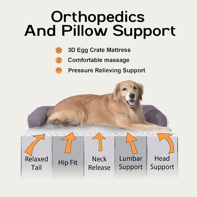 Orthopedic Large Dog Bed Washable, Orthopedic Dogs Bed - Image 2