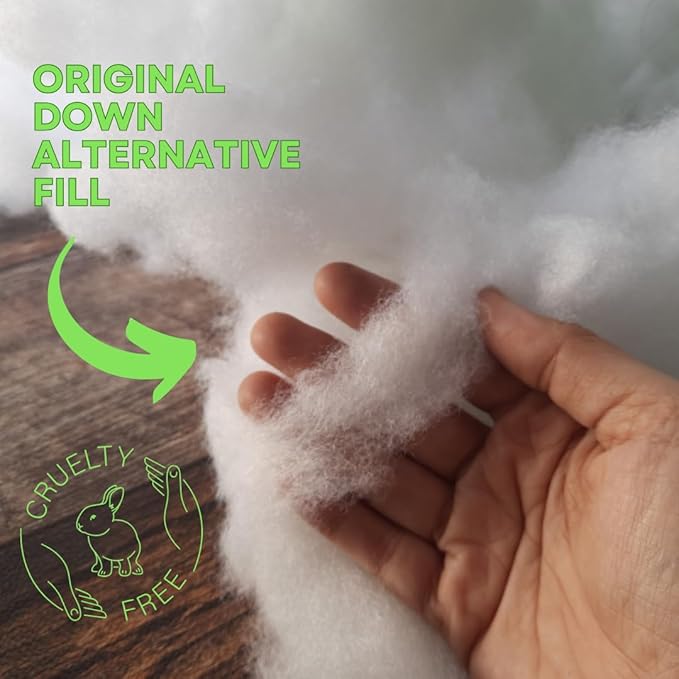 kinder Fluff Children Pillow (2Pack) 14x20in - Junior Pillows for Kids Age 4+, 100% Cotton Sateen Stripes Shell 300T, Down Alternative Fill, Machine Washable - Children & Travel Cushion - Green - M