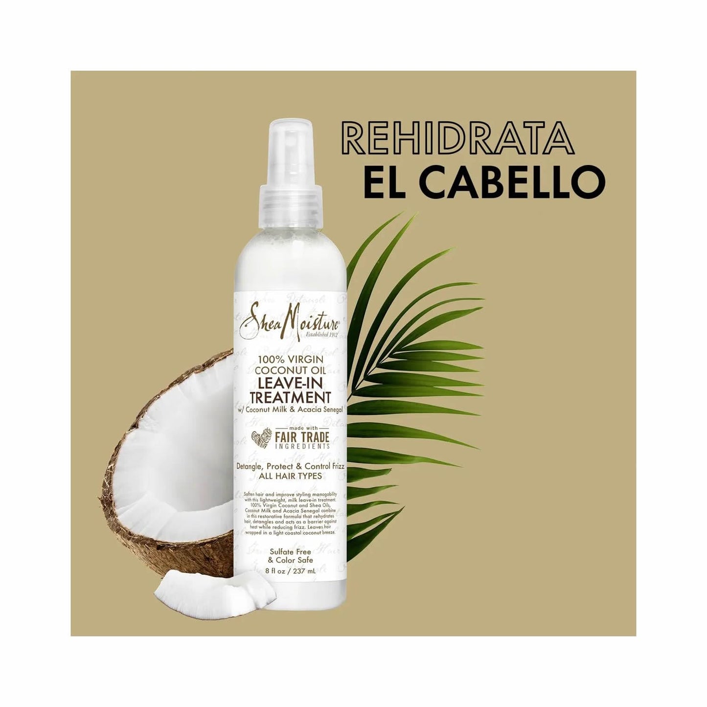 Shea Moisture 100 Percent Virgin Coconut Oil Leave-In Treatment, 8 Ounce