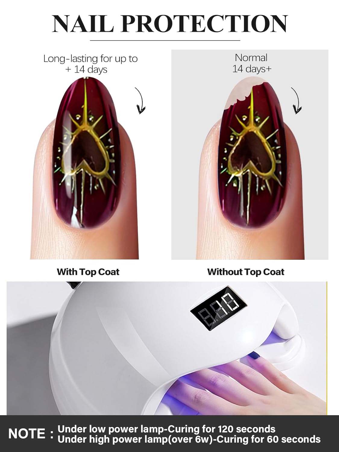 EBANKU 24PCS Semi-Cured Gel Nail Polish Strips, Self Adhesive Gel Nail Art Sticker, Waterproof Gel Nail Wrap Stickers with Nail File and Stick(Glitter Star-2)