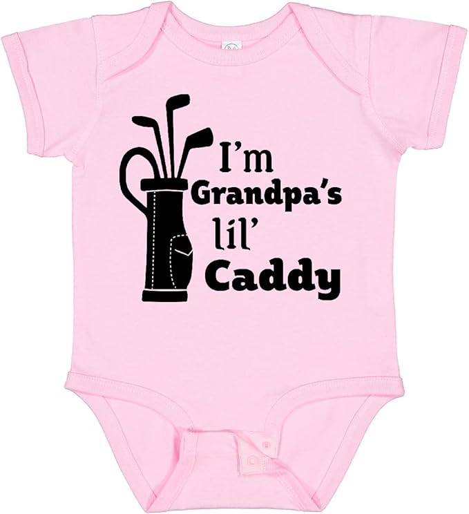 inktastic I'm Grandpa's Lil' Caddy- Golf for Kids Baby Bodysuit