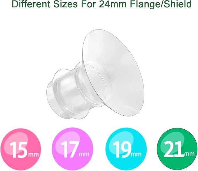 Flange Insert 3PC 19mm for Momcozy S12 pro/S9 pro/S9/S10/S12/Medela/Tsrete/Spectra/Bellababy etc 24mm Wearable Breast Pump, Reduce 24mm Tunnel Down to Other Correct Size
