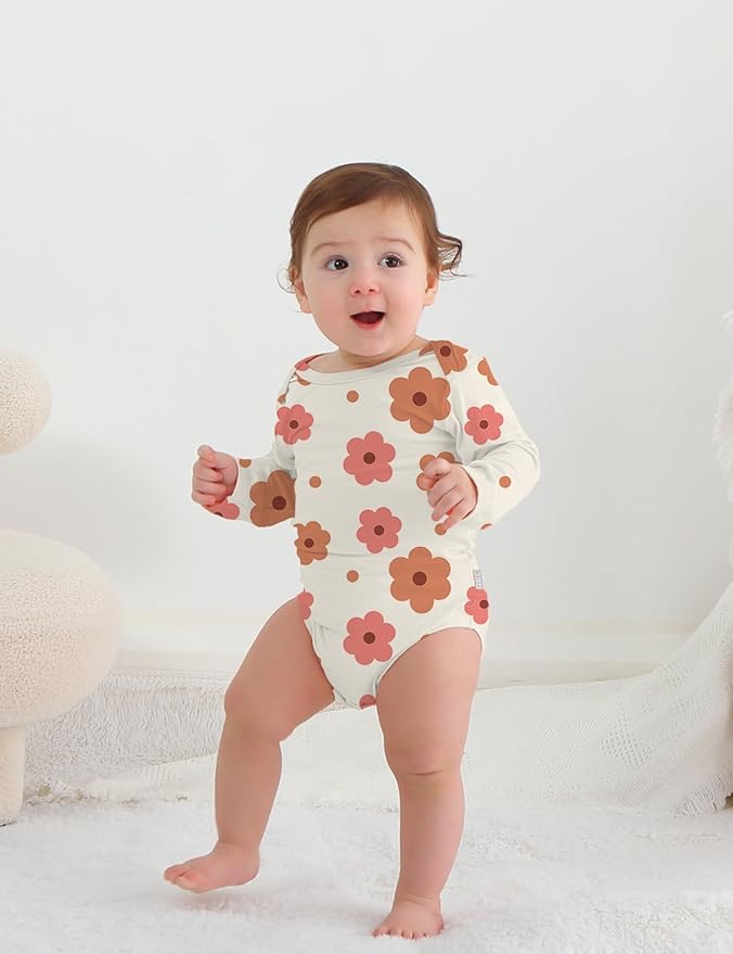 Jimonda Bamboo Baby Bodysuit Long Sleeve Infant Romper Soft Boy Girl Unisex Newborn Clothes One Piece Outfits Summer Fall