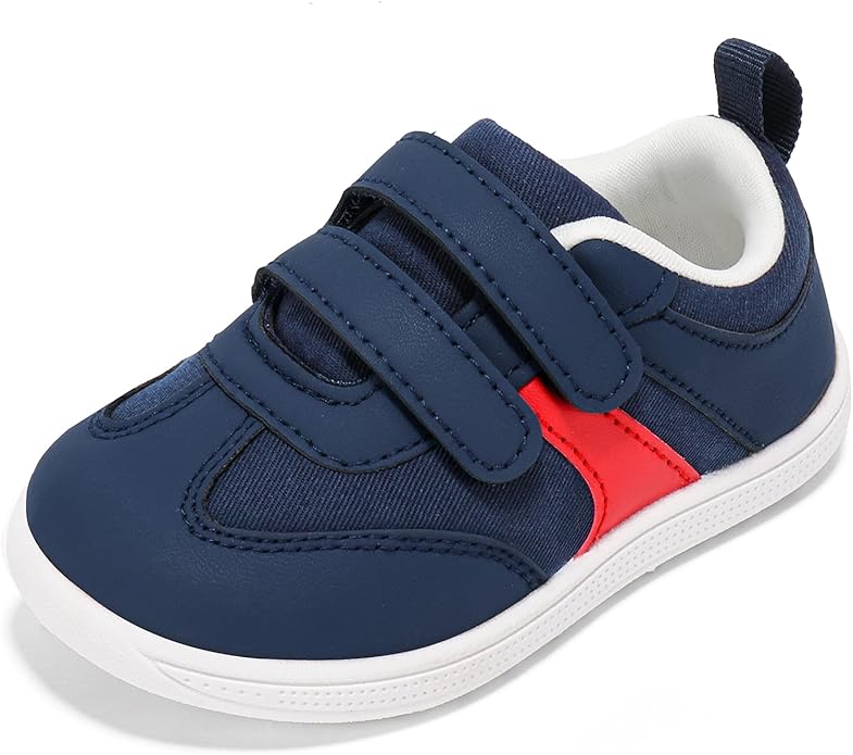 Toddler Wide Toe Box Barefoot Shoes Boys Girls Sneakers Zero Drop Kid Tennis Running Shoes Lightweight Non-Slip Comfortable Infant First Walking Shoe Outdoor Activities School