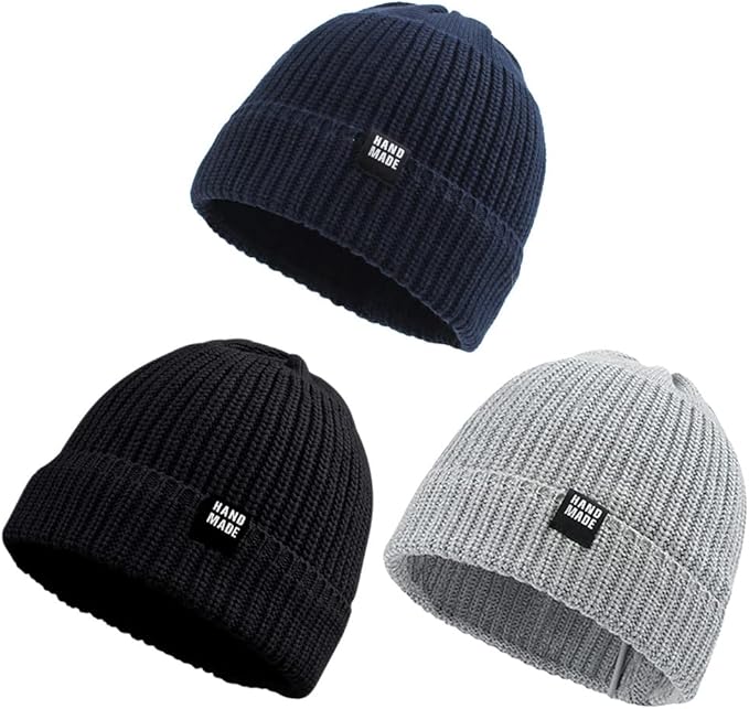 JANGANNSA Simple Knitted Baby Beanie Hip-Hop Boys Winter Hat Toddler Kids Bonnet for Girls 0-5Y