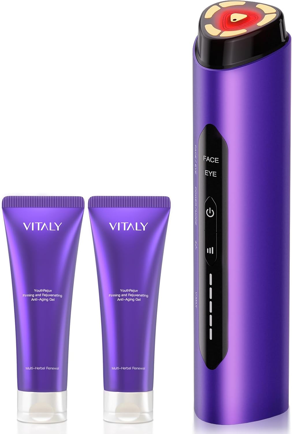 Skin Tightening Face Machine, Facial Massager Light Therapy for Face, 3 in 1 Microcurrent Facial Device Home Use Anti-Aging Device, 5 Level for Facial Firming, Wrinkle, Lifting, Toning, Glow Boost