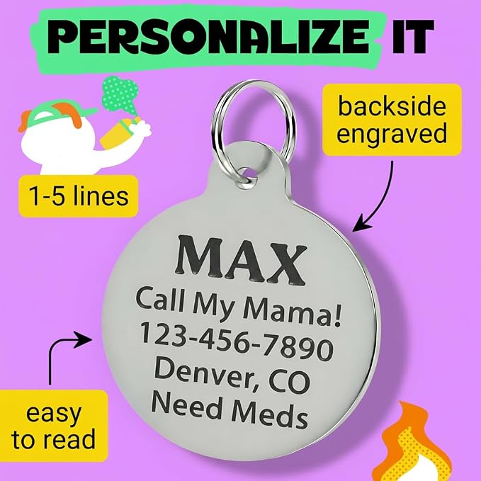 Bad Tags Personalized Dog and Cat ID Tags in 25+ Designs and 2 Sizes - Image 5