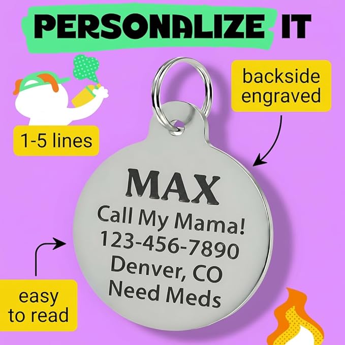 Bad Tags Personalized Dog and Cat ID Tags in 25+ Designs and 2 Sizes - Image 5
