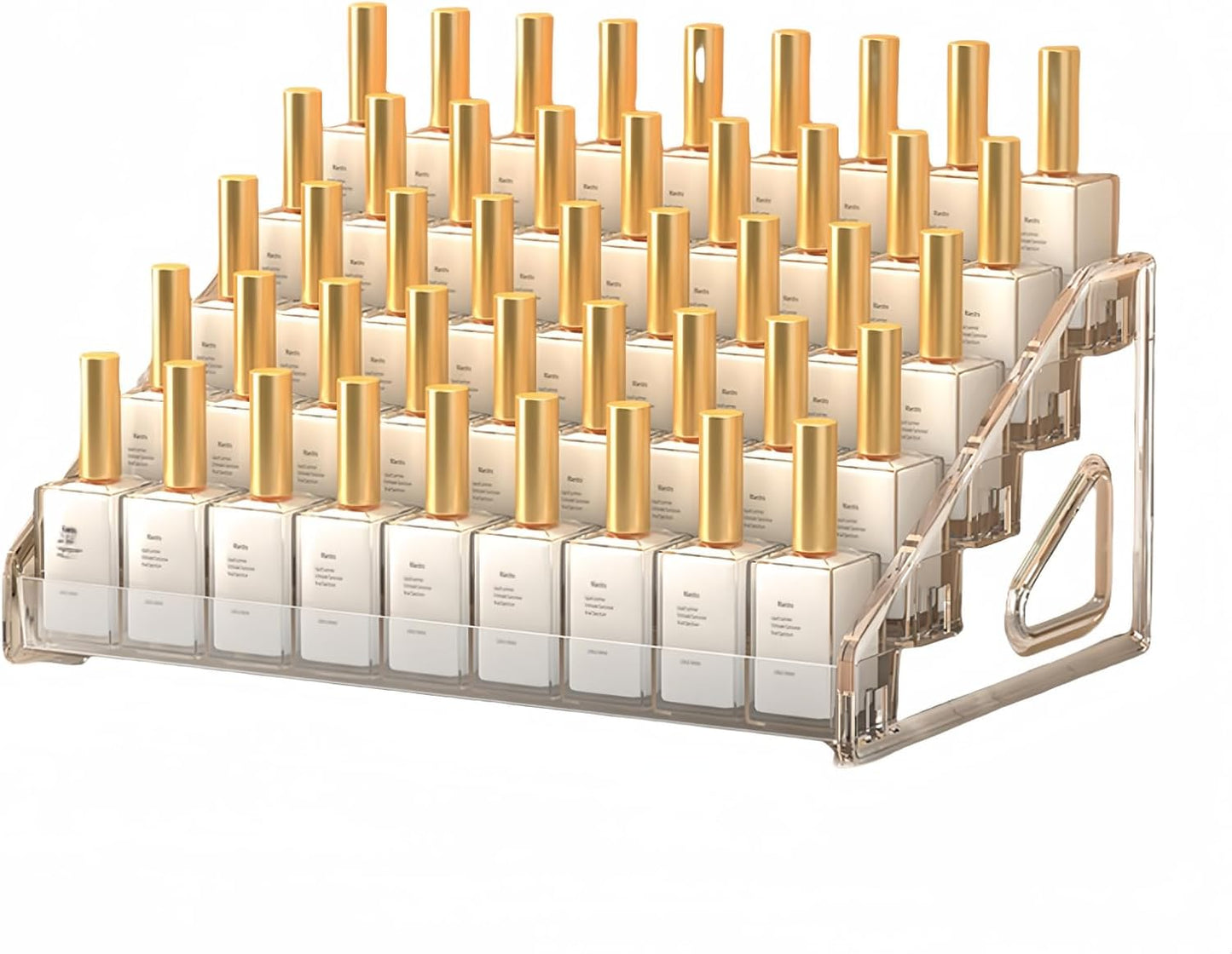 5-Tier Makeup Organizer with Adjustable Drawers, Acrylic Nail Polish & Cosmetic Storage for Bathroom Vanity - Easy to Clean, Space-Saving Design (5 layers)