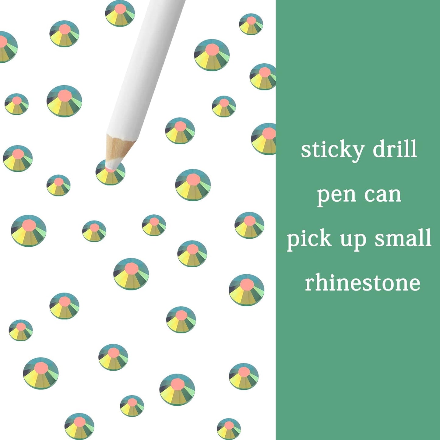 Multi Size 3mm 4mm 5mm Rhinestones Set for Nails Crafts Dark Green Non Hotfix Rhinestones Nail Gems Rhinestone Jelly AB&Round Flat Back Resin Rhinestone for Makeup Clothes Shoes Eyes Bottles Crafts