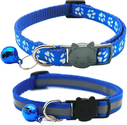 2 Pack Cat Collars Quick Release Reflective Kitten Collar by Unknown