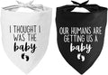 Our Humans are Getting us a Baby Dog Bandanas Pet Scarf Pregnancy Announcement by YROVWENQ