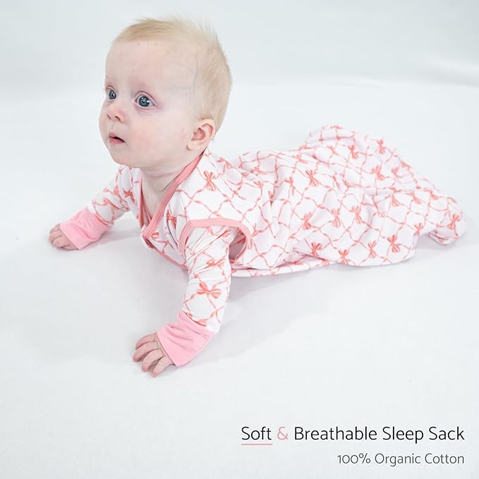 LollyBanks Baby Sleep Sack, 100% Cotton Wearable Blanket 2-Way Zipper Sleep Sacks