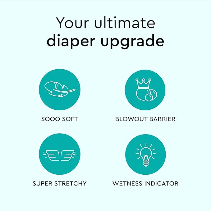 LILLYDOO Baby Diapers - Size 6 (29+ lbs), Half-Monthly Supply (57 Count), Leak Protection, Skin-Friendly, Ultrasoft, Perfume- & Chlorine-Free, Hypoallergenic, Dermatologist Tested, Oeko-TEX®