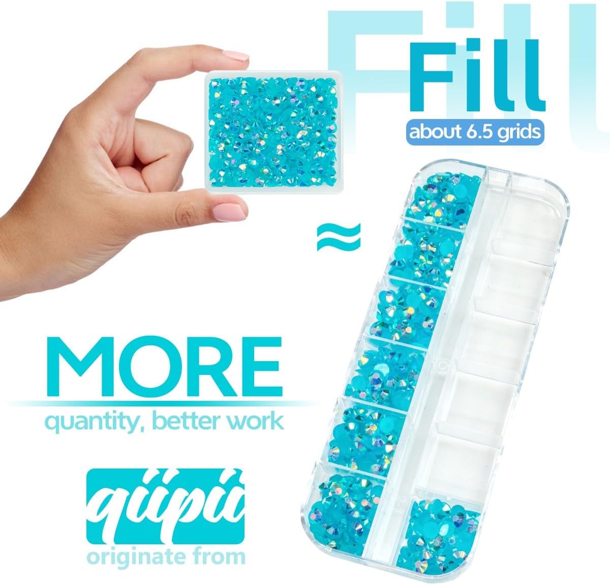 Teal Blue AB Resin Rhinestones w B7000 Jewelry Glue for Bedazzling Crafting 3mm-6mm Turquoise Blue Flatback Jelly Stones Bulk SS10-SS30 Diamonds Gems for Nails Eyes Face Makeup Tumblers Crafts