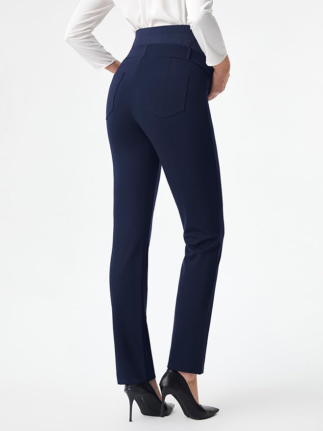 AFITNE Maternity Pants for Work Over The Belly Straight Leg Dress Slacks Strethy Pregnancy Office Casual Yoga Pants