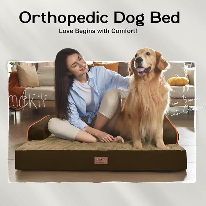 Large Dog Bed Orthopedic Washable: Extra Brown XL XLarge Big Dog Bed - Image 7