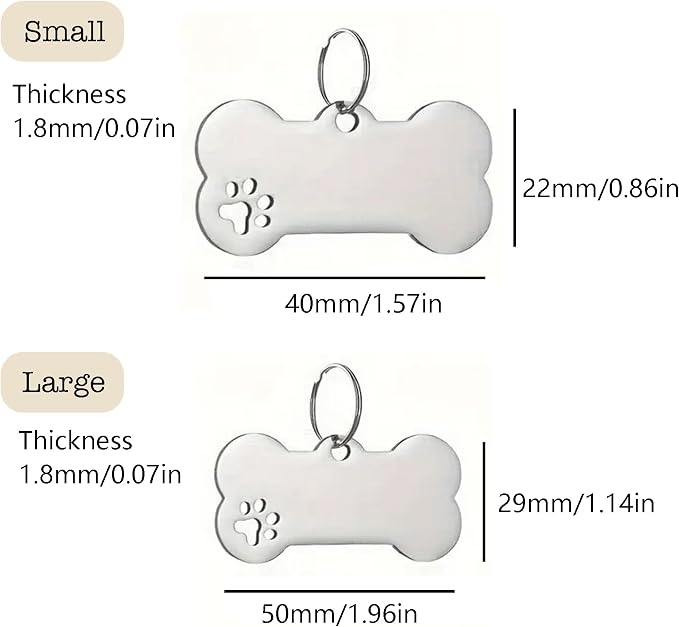 Engraved Tags Personalized for Pets, BUGMKCS Customized Pet Supplies - Image 5