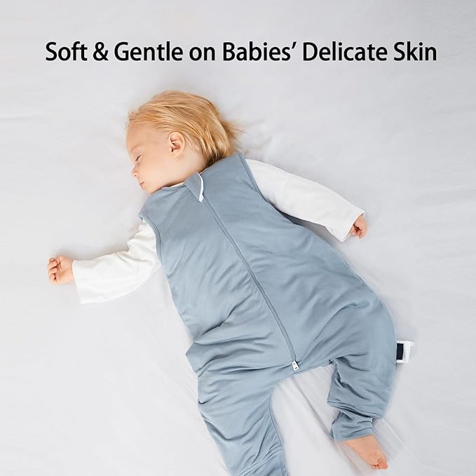 BubblePanda Rayon Made from Bamboo Toddler Sleep Sack with Feet 0.5 Tog Ultra Soft Toddler Sleeping Sack 3t-4t Baby Sleep Bag Walker Wearable Blanket with Legs 2-Way Zipper Lightweight