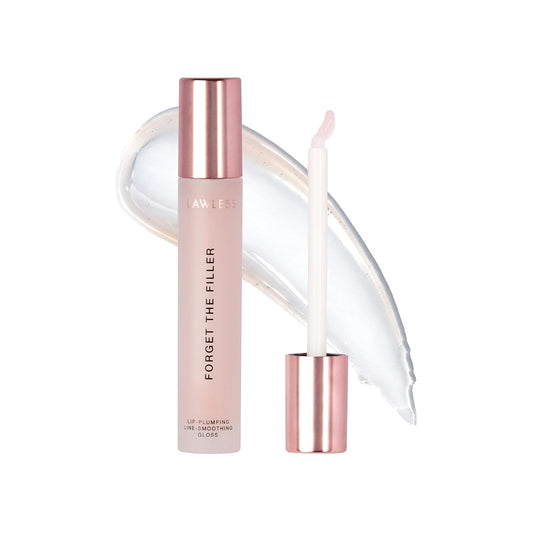 Lawless Queen Forget the Filler Lip Plumping Line Smoothing Gloss - Rosy Outlook - Premium Volumizing Lip Gloss with Natural Ingredients Designed to Plump, Firm, and Hydrate Lips 0.19 oz