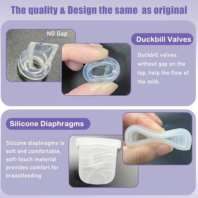 4pcs Silicone Diaphragms Compatible with Lansinoh NCVI Nuliie NICEGREEN Life S32 Breast Pump Replacement Pump Parts, S32 Breast Pump Accessories