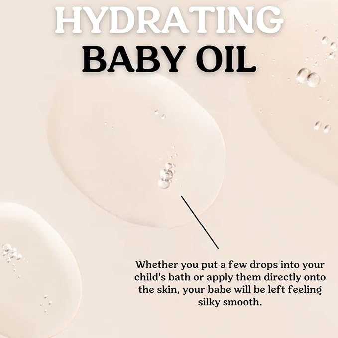 Roe Wellness Baby Oil Calming & Soothes, Hydrates Rough and Irritated Skin | All Natural Non-Greasy Hydrating Baby Oil | Moisturize Full Body (Calming Baby Oil)