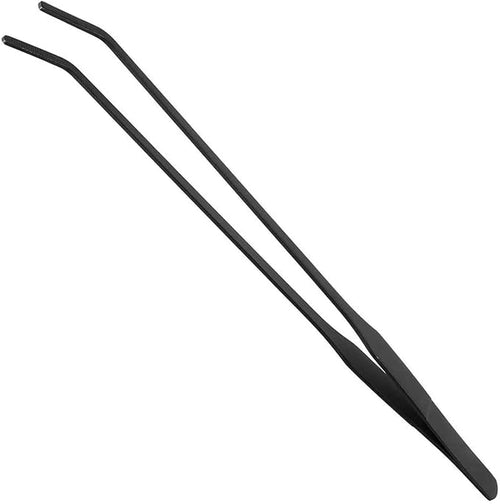15 inch Black Curved Aquarium Tweezers Stainless Steel Curved Tweezer by EvaGO