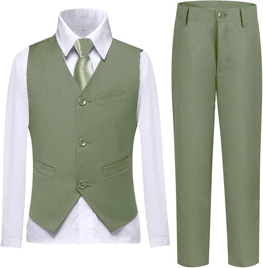 Boys Vest Set Formal Dress Suits Wedding Outfit Dresswear
