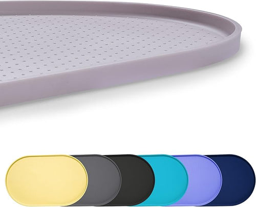 100% Waterproof 1.0" Raised Edge BPA Free Silicone Dog Food Mat, Pet Cat by Yacee