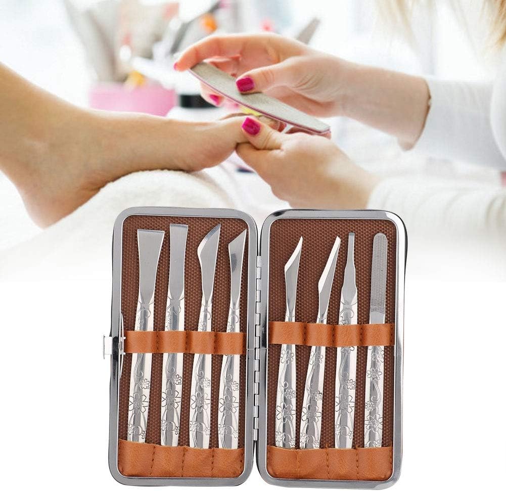 Watris Veiyi 8PCS Foot Shaver Pedicure Tool, Pedicure Knives Set, Stainless Steel Dead Skin Removal Kit, Foot File Callus Nail for Women Men Care Feet