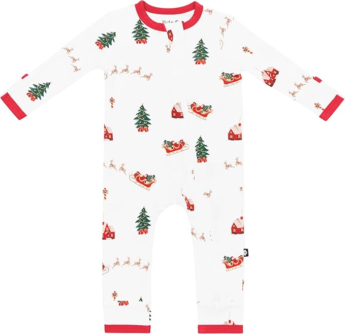 KYTE BABY Unisex Rayon Made From Bamboo Zippered Rompers 0-24 Months
