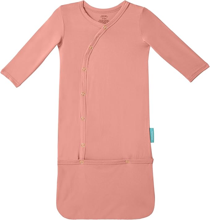 PurComfy Supersoft Baby Sleeper Gowns, Premium Bamboo Viscose Infant Nightgown Sleepers Preemie Newborn Snap Bundler