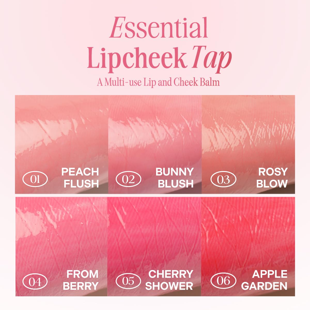 CLIO Essential Lip & Cheek Tap, Easy to Use, Glides on Effortlessly, Non-Greasy, Travel-Sized Creamy & Blendable Color For Lips & Cheeks (01 PEACH FLUSH, One Size)