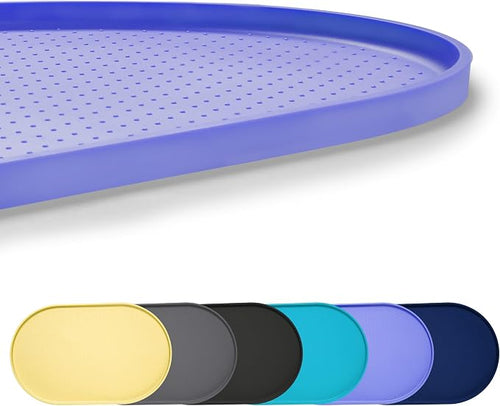100% Waterproof 0.5" Raised Edge BPA Free Silicone Dog Food Mat, Pet Cat by Yacee
