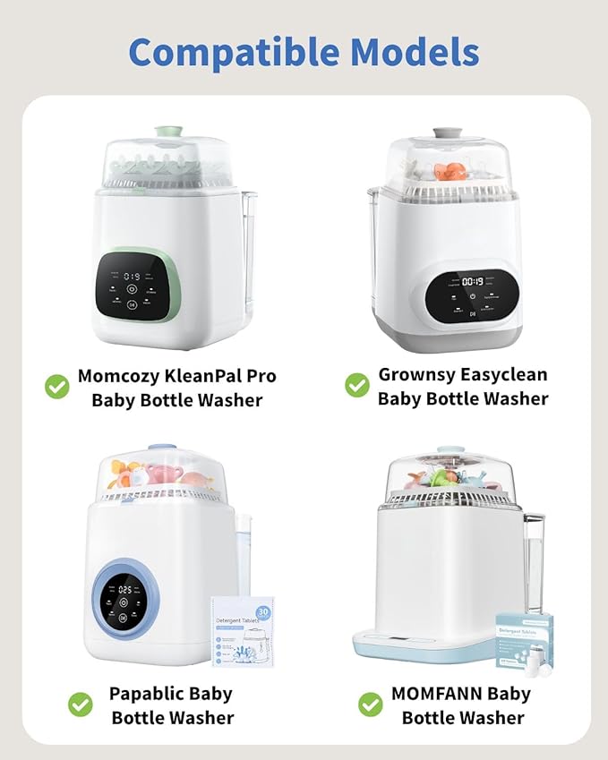 6 Pack HEPA Filter Replacement Compatible with Momcozy, Grownsy, Papablic, MOMFANN Bottle Washer, 99.97% Effective Filtration, Safe Bottle Ceaning Parts