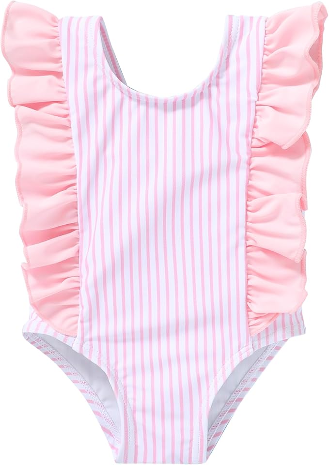 Newborn Baby Girl Ruffle Swimsuit Infant Toddler One Piece Floral Bikini Beach Bathing Swimwear Set
