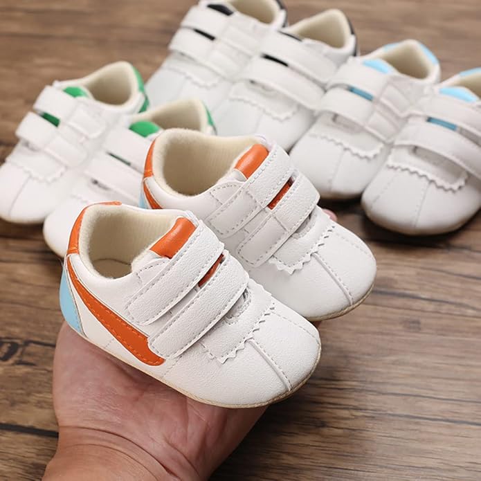 Clowora Baby Boys Girls Shoes Non-Slip Rubber Sole Sneakers Infant First Walking Toddler Crib Shoes Newborn Loafers Flats.