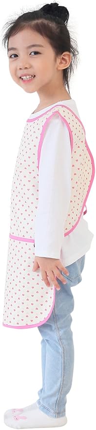 Kids Painting Apron – Waterproof Art Smock for Toddlers & Preschoolers, Messy Play, Baking, Crafts, Cooking, Mealtime